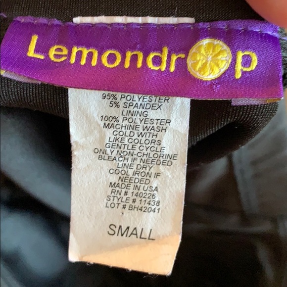 Black Asymmetrical ruffle dress - Picture 5 of 5